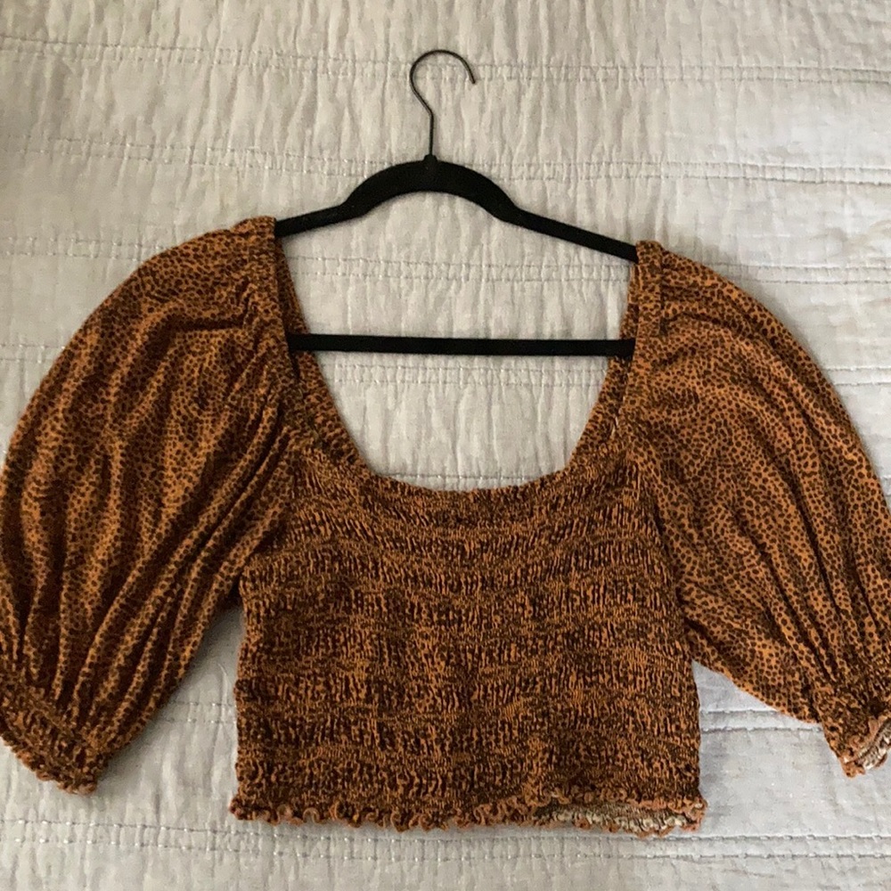 Speckled cropped shirt